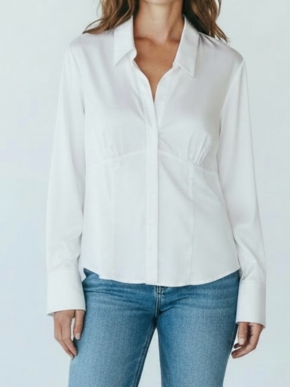 Geoffrey Beene White Long-Sleeve Button-Down Shirt